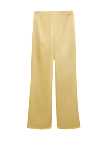 Satin Pull On Flared Trousers