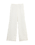 Cutwork Embroidered Straight Leg Trousers