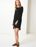 Long Sleeve Shift Mini Dress