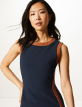 Colour Block Side Stripe Bodycon Midi Dress
