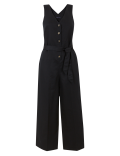 Linen Rich Button Detailed Jumpsuit