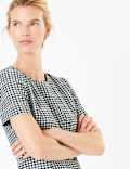 Checked Midi Bodycon Dress