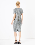 Checked Midi Bodycon Dress