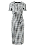 Checked Midi Bodycon Dress