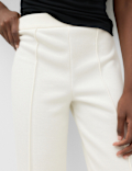 Premium Jersey Seam Detail Wide Leg Trousers