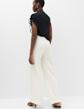 Premium Jersey Seam Detail Wide Leg Trousers
