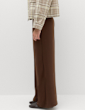 Premium Jersey Seam Detail Wide Leg Trousers