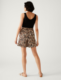 Animal Print High Waisted Shorts