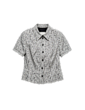 Pure Linen Tailored Checked Collared Jacket