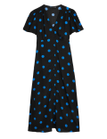 Polka Dot Button Through Midi Tea Dress