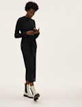 Tie Front Midi Shift Dress