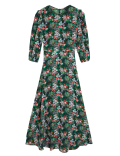 Floral Frill Detail Midaxi Tea Dress