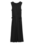 Jersey Sleeveless Midi Waisted Dress