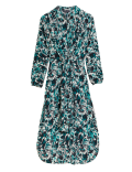 Animal Print Tie Front Midaxi Shirt Dress