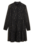 Foil Star Print Mini Shirt Dress