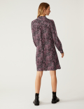 Animal Print Knee Length Shirt Dress