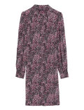 Animal Print Knee Length Shirt Dress