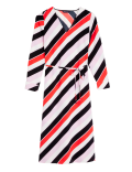 Striped V-Neck Midi Column Dress