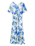 Floral Jacquard Midaxi Tea Dress