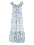 Floral V-Neck Midaxi Tiered Dress