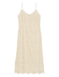 Cotton Rich Textured Midi Slip Dress