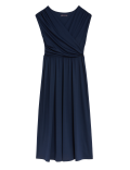 Jersey V-Neck Midi Wrap Dress