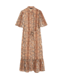 Snake Print Midi Shirt Dress