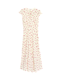 Floral Tie Neck Midaxi Tea Dress
