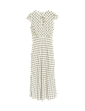 Floral Tie Neck Midaxi Tea Dress