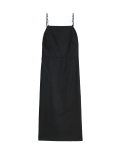 Linen Rich Beaded Midi Slip Dress
