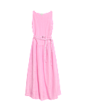 Belted Midaxi Waisted Dress