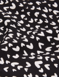 Heart Print Midaxi A-Line Skirt
