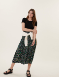 Floral Midaxi A-Line Skirt