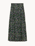 Floral Midaxi A-Line Skirt