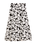 Floral Midi A-Line Skirt