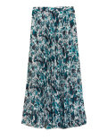 Animal Print Pleated Midaxi Skirt