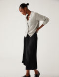 Satin Pleated Midaxi Skirt