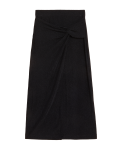 Jersey Sparkly Knotted Midi Pencil Skirt