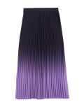 Ombre Pleated Midaxi Skirt
