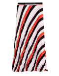 Striped Pleated Midaxi Skirt