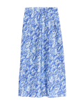Satin Animal Print Midaxi Slip Skirt