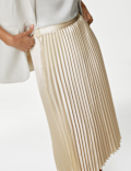 Satin Pleated Midaxi Skirt