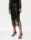 Sequin Midaxi Pencil Skirt