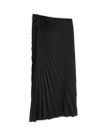 Pleated Midaxi Asymmetric Skirt