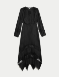 V-Neck Tie Neck Midaxi Slip Dress