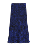 Snake Print Plisse Midi Straight Skirt