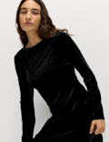 Velvet Mini Skater Dress