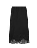 Satin Lace Midaxi Slip Skirt