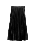 Leather Look Pleated Maxi Skirt