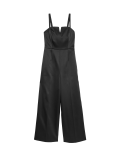 Satin Sleeveless Jumpsuit